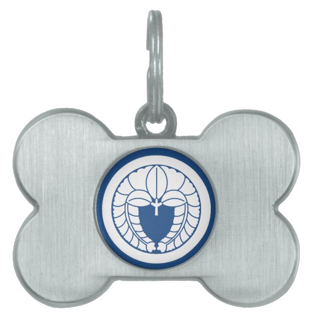 丸に垂れ藤 ペットネームタグ (正面)