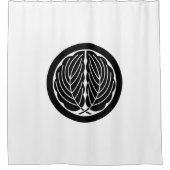 丸に抱き柏 シャワーカーテン (正面)