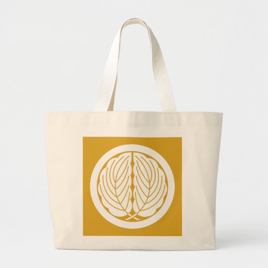 丸に抱き柏 ラージトートバッグ (正面)