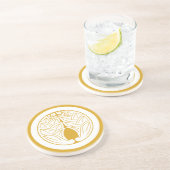 丸に抱き茗荷 コースター (側面)