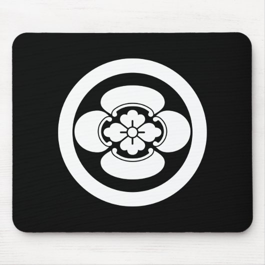 丸に木瓜 マウスパッド (正面)
