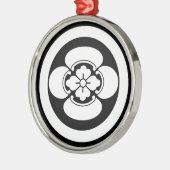 丸に木瓜 メタルオーナメント (左)