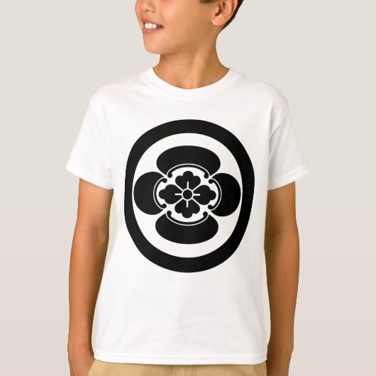 丸に木瓜 Tシャツ (正面)