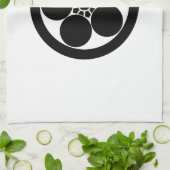 丸に梅鉢 キッチンタオル (折り畳み)