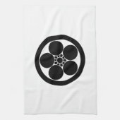 丸に梅鉢 キッチンタオル (縦)