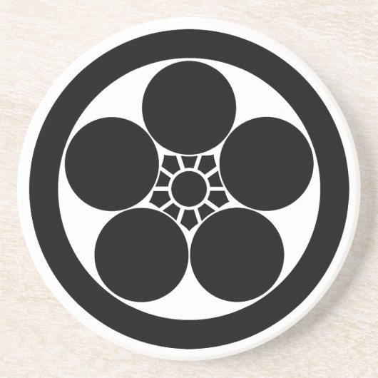 丸に梅鉢 コースター (正面)