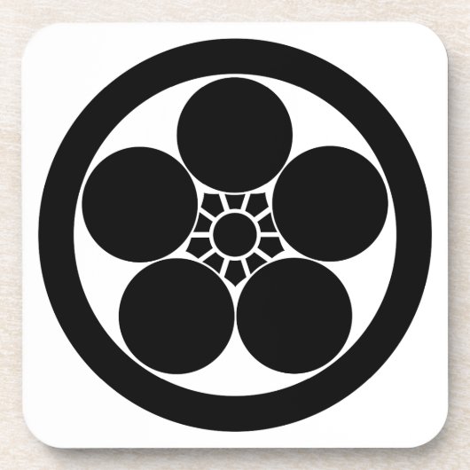 丸に梅鉢 コースター (正面)