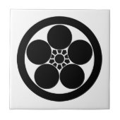 丸に梅鉢 タイル (正面)