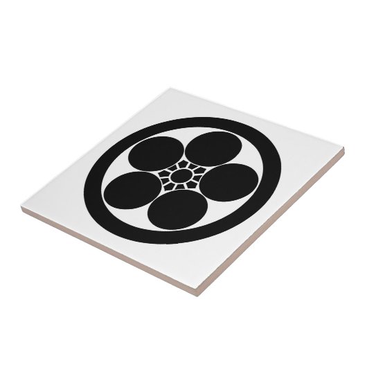 丸に梅鉢 タイル (側面)