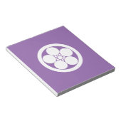 丸に梅鉢 ノートパッド (アングル)