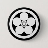 丸に梅鉢 缶バッジ (正面)