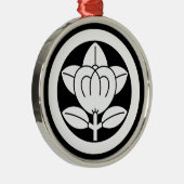 丸に橘（六つ割り作図） メタルオーナメント (右)