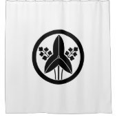 丸に立ち沢瀉 シャワーカーテン (正面)