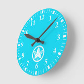 丸に立ち沢瀉 ラウンド壁時計 (傾斜)