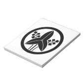 丸に立沢瀉 ノートパッド (回転)