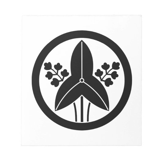 丸に立沢瀉 ノートパッド (正面)