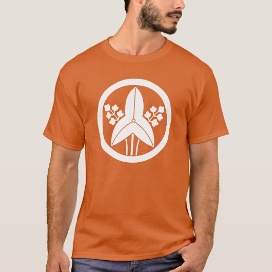 丸に立沢瀉 Tシャツ (正面)