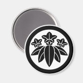 丸に笹龍胆 マグネット (正面/裏面)
