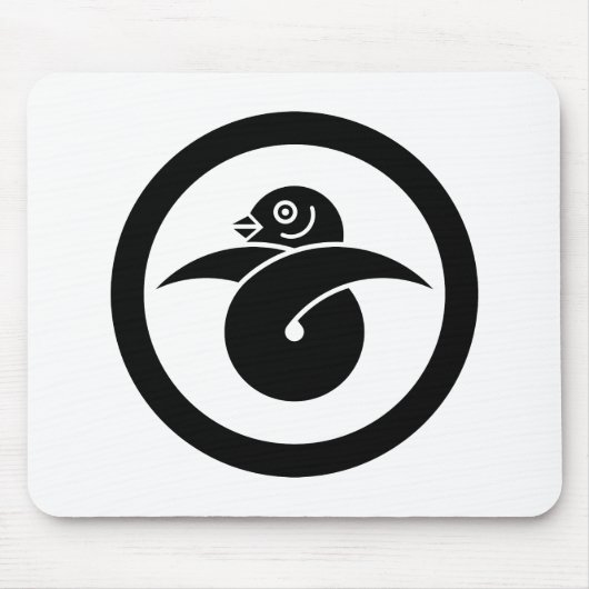 丸に結び雁 マウスパッド (正面)