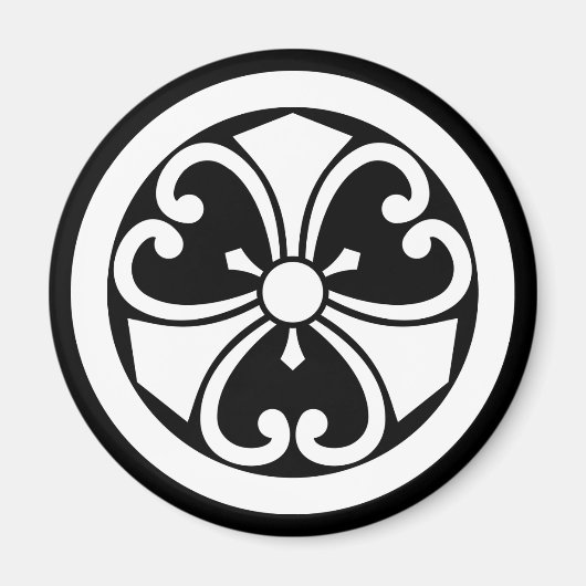 丸に蔓剣酢漿草 マグネット (正面)