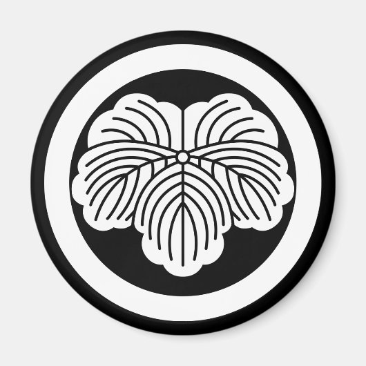 丸に蔦 マグネット (正面)
