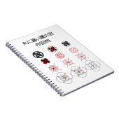 丸に違い鷹の羽の作図 ノートブック (右側)