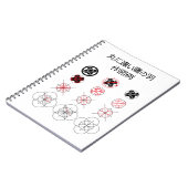 丸に違い鷹の羽の作図 ノートブック (左側)
