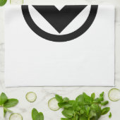 丸に釘抜き キッチンタオル (折り畳み)