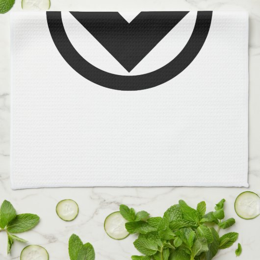 丸に釘抜き キッチンタオル (折り畳み)