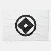 丸に釘抜き キッチンタオル (横)