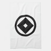 丸に釘抜き キッチンタオル (縦)