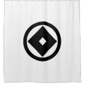 丸に釘抜き シャワーカーテン (正面)