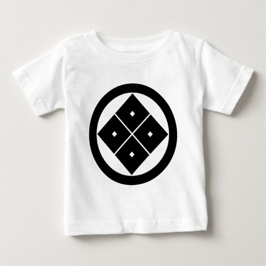 丸に隅立て四つ目 ベビーTシャツ (正面)