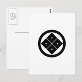 丸に隅立て四つ目 ポストカード (正面/裏面)