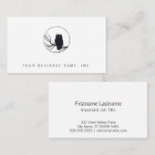 丸の中の枝にフクロウ 名刺 (正面/裏面)