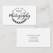 丸の形をしたペット写真 名刺 (正面/裏面)