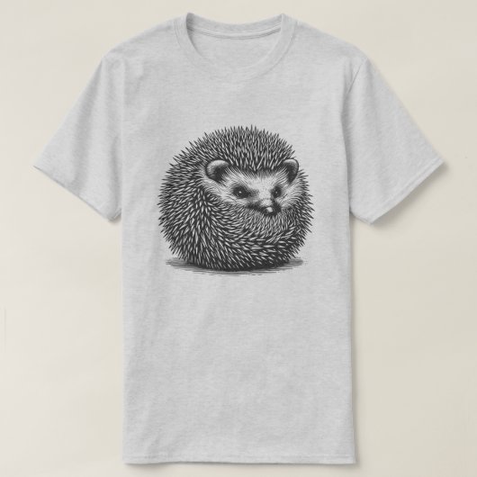 丸まったハリネズミ Tシャツ (デザイン正面)