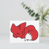 丸まって眠る狐 ポストカード (スタンド正面)