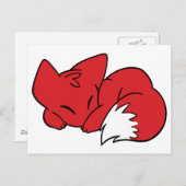 丸まって眠る狐 ポストカード (正面/裏面)