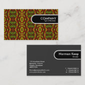 丸みのあるエッジラベル-アールデコスタイル 名刺 (正面/裏面)