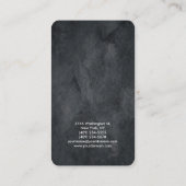 丸みのあるコーナーグレーのテクスチエレガントャ 名刺 (裏面)