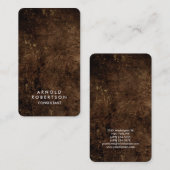 丸みのあるコーナ茶色のテクスチエレガントャ 名刺 (正面/裏面)