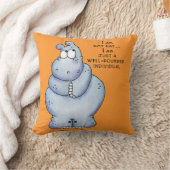 丸みのあるヒッポタマス クッション (ブランケット)