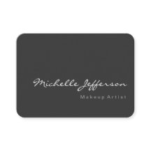 丸みのある丸いコーナースクリプトグレーの名刺