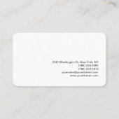 丸みを帯びたコーナーメイクアップアーティストホワイト名刺 名刺 (裏面)