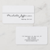丸みを帯びたコーナーメイクアップアーティストホワイト名刺 名刺 (正面/裏面)