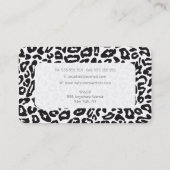 丸みを帯びたコーナーレオパード印刷ファッションテンプレート 名刺 (裏面)