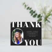 丸みを帯びたフォトフレーム卒業ありがとうはがき ポストカード (スタンド正面)