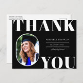 丸みを帯びたフォトフレーム卒業ありがとうはがき ポストカード (正面/裏面)