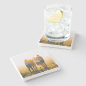 丸みを帯びた石のコースター ストーンコースター (横)